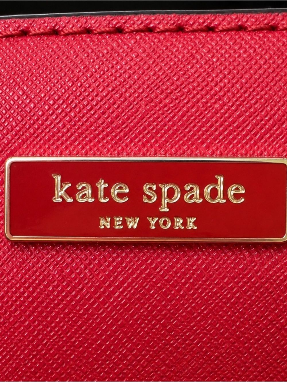 Kate Spade New York Red Floral Saffiano Leather Satchel Crossbody Purse - Picture 5 of 10